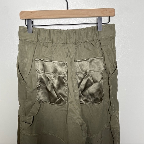3.1 Phillip Lim Sage Green Belted High Waisted Patchwork Cargo Pant - Picture 6 of 14